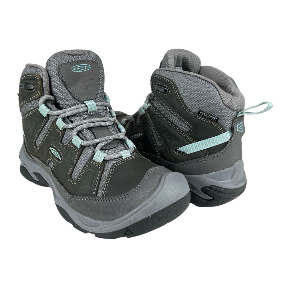 Keen Women’s 6 Gray Teal Waterproof Hiking Boots